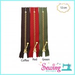 ZIP - GOLD METAL ZIP (12CM)